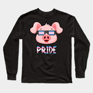 Pig Transgender Flag Lgbt Long Sleeve T-Shirt